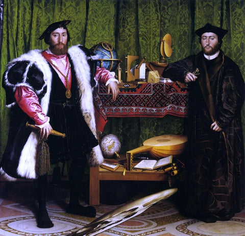 The Younger Hans Holbein Double Portrait of Jean de Dinteville and Georges de Selve (also known as The Ambassadors) - Hand Painted Oil Painting