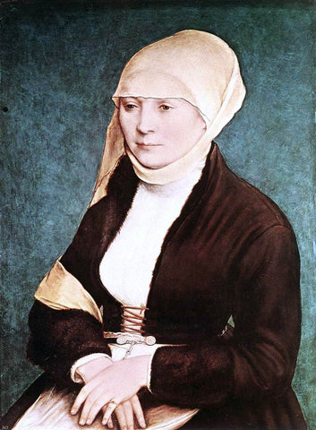  The Younger Hans Holbein Presumed Portrait of the Artist's Wife - Hand Painted Oil Painting