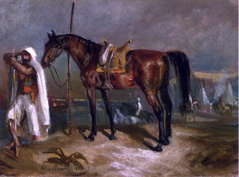  Hans Von Marees An Arab Beside His Horse - Hand Painted Oil Painting