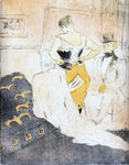  Henri De Toulouse-Lautrec Elles: Woman Fastening a Corset, Passing Conquest - Hand Painted Oil Painting