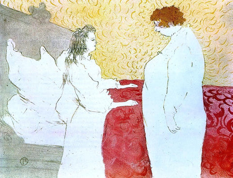 Henri De Toulouse-Lautrec Elles: Woman in Bed, Profile, Getting Up - Hand Painted Oil Painting