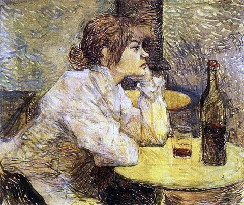  Henri De Toulouse-Lautrec Hangover (also known as The Drinker) - Hand Painted Oil Painting