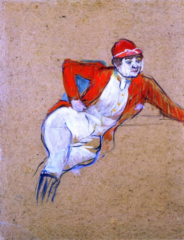  Henri De Toulouse-Lautrec La Macarona in Riding Habit - Hand Painted Oil Painting