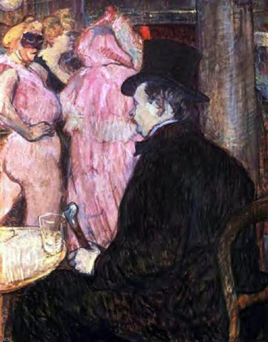  Henri De Toulouse-Lautrec Maxime de Thomas at the Opera Ball - Hand Painted Oil Painting