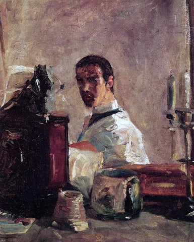  Henri De Toulouse-Lautrec Self Portrait in front of a Mirror - Hand Painted Oil Painting