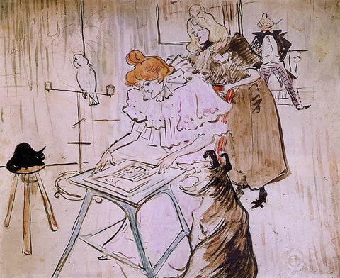  Henri De Toulouse-Lautrec The Motograph - Hand Painted Oil Painting