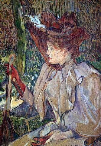  Henri De Toulouse-Lautrec Woman with Gloves (also known as Honorine Platzer) - Hand Painted Oil Painting