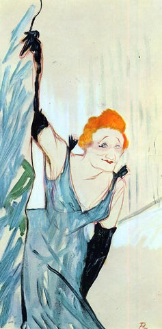  Henri De Toulouse-Lautrec Yvette Guilbert Taking a Curtain Call - Hand Painted Oil Painting