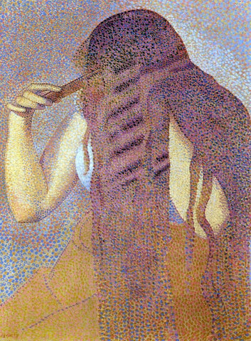  Henri Edmond Cross Woman Combing Her Hair - Hand Painted Oil Painting