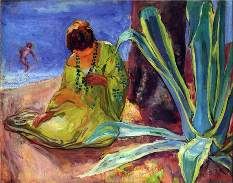  Henri Lebasque A Woman at Saint Maxime - Hand Painted Oil Painting