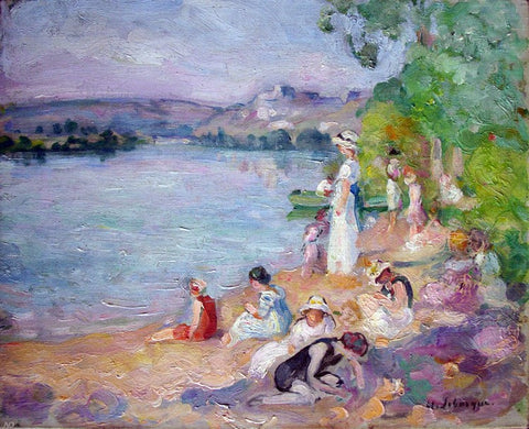  Henri Lebasque By the Lake Shore - Hand Painted Oil Painting