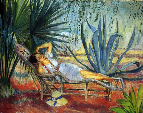  Henri Lebasque Marthe in a Lounge at St Tropez - Hand Painted Oil Painting