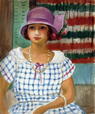  Henri Lebasque Nono in a Pink Hat - Hand Painted Oil Painting