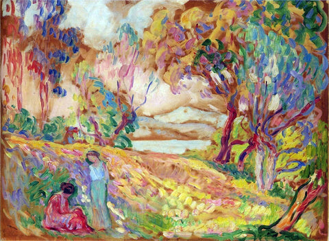  Henri Lebasque Two Girls at St Tropez - Hand Painted Oil Painting