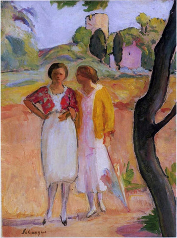  Henri Lebasque Two ladies on a stroll - Hand Painted Oil Painting