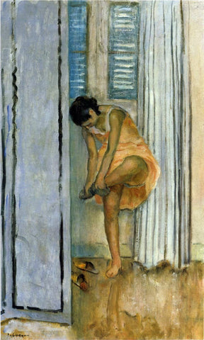  Henri Lebasque Woman Changing Her Shoes - Hand Painted Oil Painting