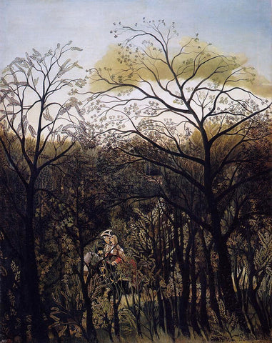  Henri Rousseau Forest Rendezvous - Hand Painted Oil Painting