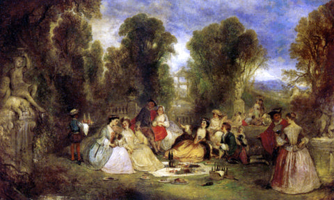  Henry Andrews The Garden Party - Hand Painted Oil Painting