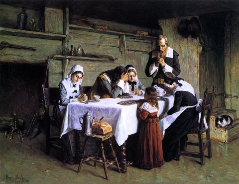 Henry Mosler Pilgrims' Grace - Hand Painted Oil Painting