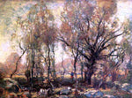  Henry Ward Ranger Figure in a Wooded Landscape - Hand Painted Oil Painting