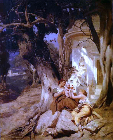  Henryk Hector Siemiradzki By a Temple (Idyll) - Hand Painted Oil Painting