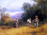  Herman Herzog Gathering the Rye - Hand Painted Oil Painting