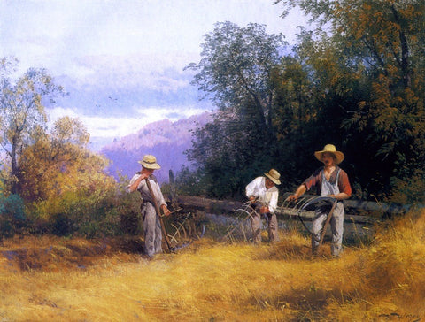  Herman Herzog Gathering the Rye - Hand Painted Oil Painting