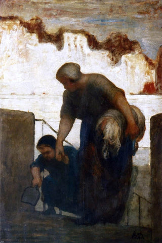  Honore Daumier The Washerwoman - Hand Painted Oil Painting