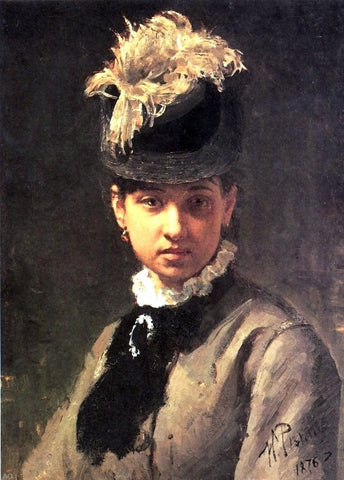  Ilia Efimovich Repin Portrait of Vera Repina, the Artist's Wife - Hand Painted Oil Painting