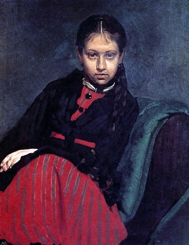  Ilia Efimovich Repin Portrait of Vera Shevtsova - Hand Painted Oil Painting