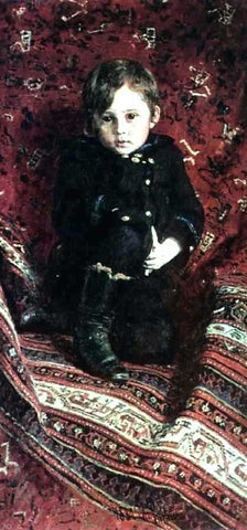  Ilia Efimovich Repin Portrait of Yuria Repina, the Artist's Son - Hand Painted Oil Painting