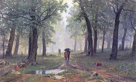  Ivan Ivanovich Shishkin Rain in the Oak Grove - Hand Painted Oil Painting