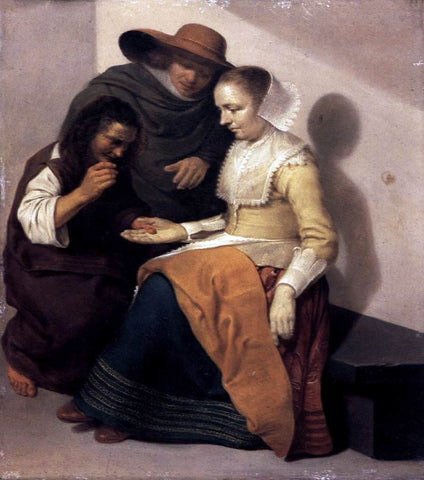  Jacob Van Velsen The Fortune Teller - Hand Painted Oil Painting