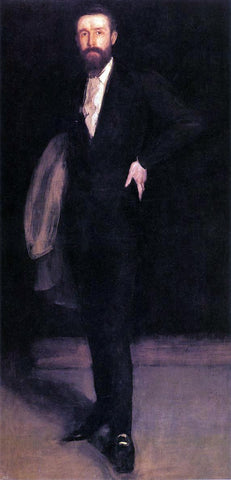  James McNeill Whistler Arrangement in Black: Portrait of F. R. Leland - Hand Painted Oil Painting