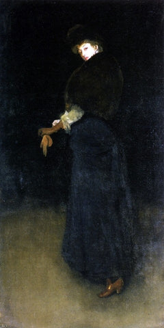  James McNeill Whistler Arrangement in Black: The Lady in the Yellow Buskin (also known as Lady Archibald Campbell) - Hand Painted Oil Painting