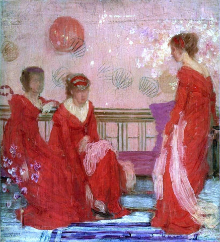  James McNeill Whistler Harmony in Flesh Colour and Red - Hand Painted Oil Painting