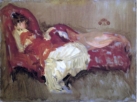  James McNeill Whistler A Note in Red: The Siesta - Hand Painted Oil Painting