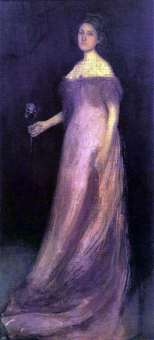  James McNeill Whistler Rose and Green: The Iris - Portrait of Miss Kinsella - Hand Painted Oil Painting