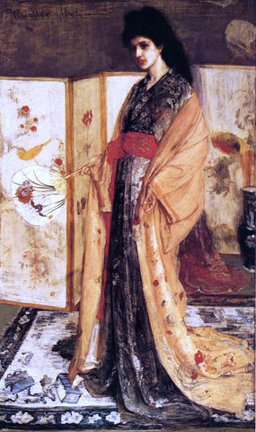  James McNeill Whistler Rose and Silver: The Princess from the Land of Porcelain - Hand Painted Oil Painting
