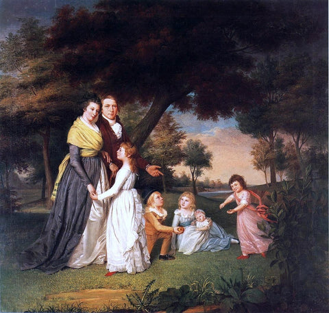  James Peale The Artist and His Family - Hand Painted Oil Painting