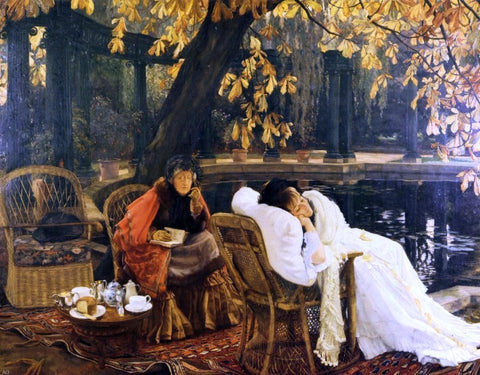  James Tissot A Convalescent - Hand Painted Oil Painting