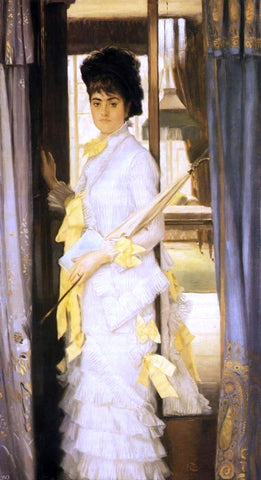  James Tissot Portrait of Miss Lloye - Hand Painted Oil Painting