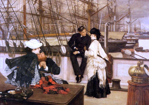  James Tissot The Captain and the Mate - Hand Painted Oil Painting