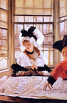  James Tissot The Tedious Story - Hand Painted Oil Painting
