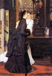  James Tissot Young Ladies Looking at Japanese Objects - Hand Painted Oil Painting