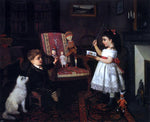  James Wells Champney The Lesson - Hand Painted Oil Painting