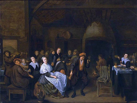  Jan Miense Molenaer Drinking Peasants - Hand Painted Oil Painting
