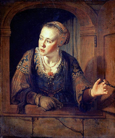  Jan Victors Young Woman at a Window - Hand Painted Oil Painting