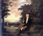  Janos Rombauer Young in a Landscape - Hand Painted Oil Painting