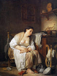  Jean Baptiste Greuze Indolence (La Paresseuse Italienne) - Hand Painted Oil Painting